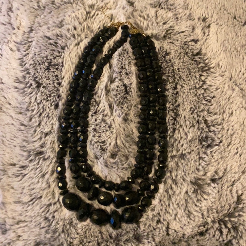 Black beaded necklace